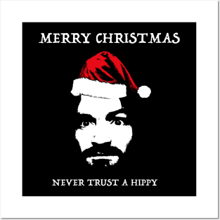 charles manson merry christmas Posters and Art